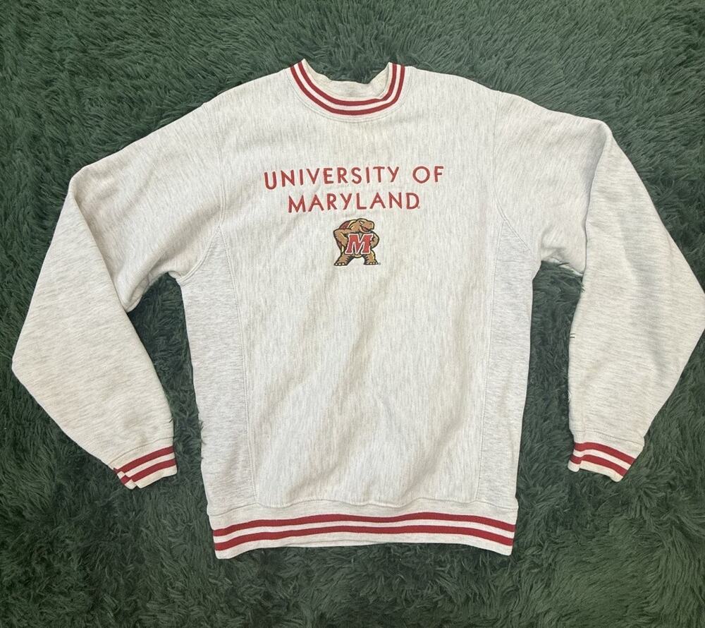 Vintage Champion Reverse Weave University of Maryland Terrapins Sweatshirt Small
